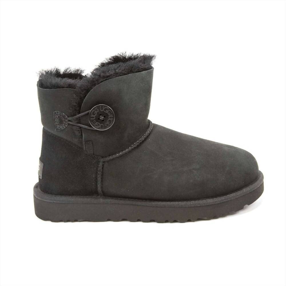 NEW UGG women's mini bailey button ii boot in black